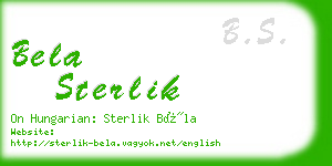 bela sterlik business card